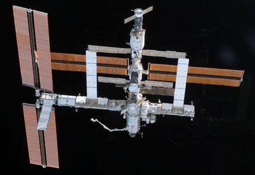 ISS Assembly Mission 12A in the space