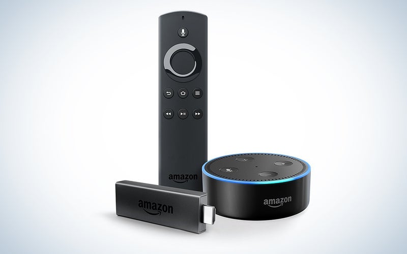 Fire TV Stick with Alexa Voice Remote + Echo Dot