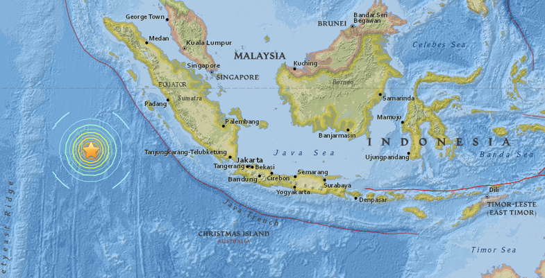 Powerful Earthquake Strikes Off Indonesian Coast
