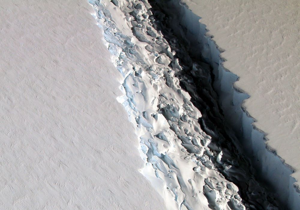 crack in an ice sheet