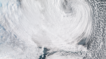 satellite image of an intense Bering Sea storm, November 2014