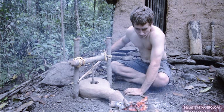 Watch A Guy Build A Forge With His Bare Hands