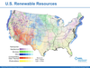 This map shows the nation's renewable energy potential across six key areas. Many regions have multiple potential sources, like wind and solar, while others lack a strong renewable source portfolio. This is especially true in the deep South, where solar energy and biomass resources exist, but in low concentrations. Could alligator fat be a biofuel solution?