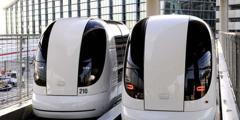 Driverless Pod Cars Transport Passengers Around London’s Heathrow Airport