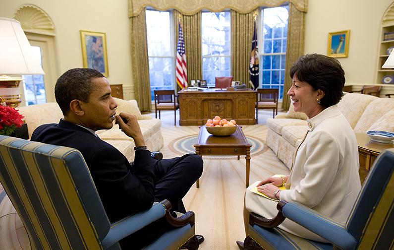 Obama Oval meeting Rep. Susan Collins of Maine