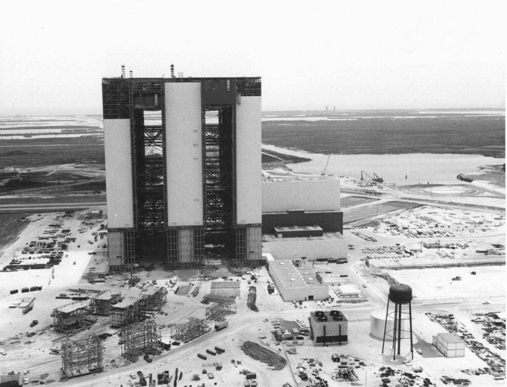 The nearly completed VAB. The structure was finished before all the internal elements.