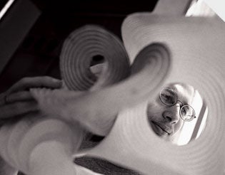 PARTY PUSHER<br />
Erik Demaine mulls the math of folded forms.