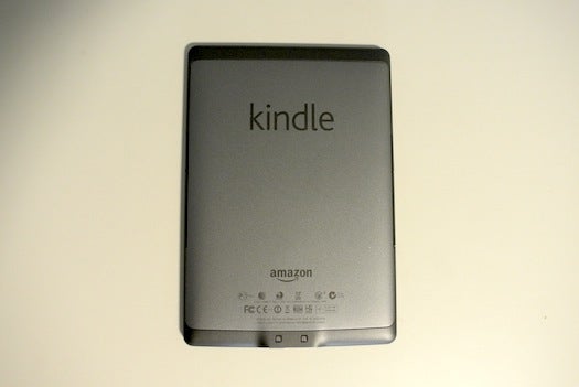 The back of the Kindle looks awesome. The matte, soft-touch, lightly rubbery plastic, the two-tone charcoal/slate, the larger, classy Kindle logo--looks as good as any Kindle ever has.
