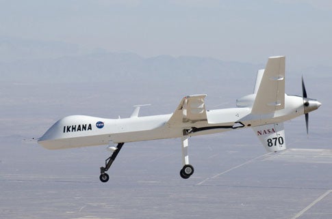 NASA's unmanned heat-sensing aircraft in flight