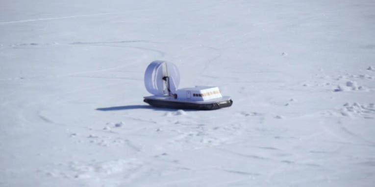Watch A Toy Hovercraft Glide Over Snow