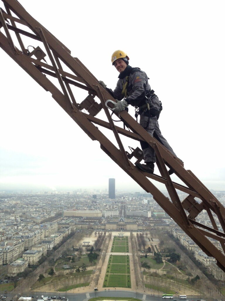 Installing Eiffel Tower Wind Turbines