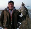 Falconer Roger Chastain And His Bird Goose