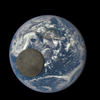 The moon seen crossing the Earth from the DSCOVR spacecraft