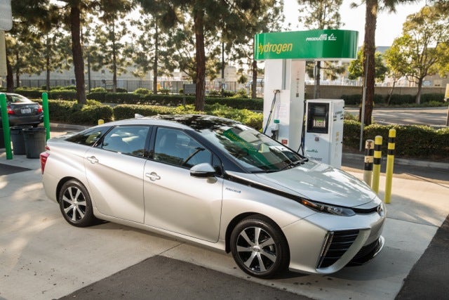 2016 Toyota Mirai photo at hydrogen fueling station