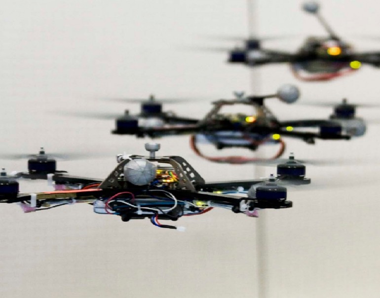 An Art Installation Sculpted by a Team of Swarming Autonomous Flying Robots