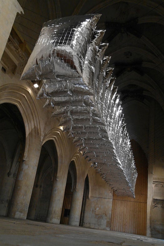The Most Relaxing Thing You&#8217;ll See All Day: Giant Silver Pillows Swaying In A Church [Video]