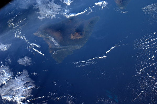 Hawaii island in the early morning sunlight. Home of Ellison Onizuka, one of the fallen heroes of Space Shuttle Challenger, 1986.