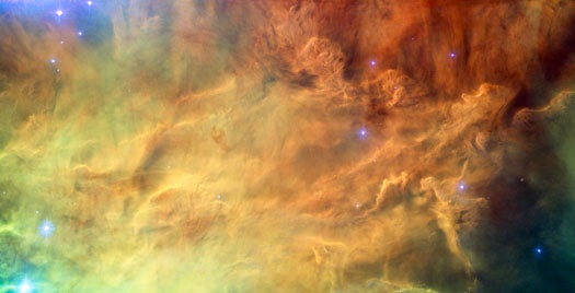 Violent Star Birth Spawns Serene Snapshot of the Lagoon Nebula