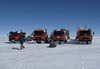 The four monster land vehicles used in the 2008-2009 East Antarctic Traverse were named after famous sled dogs of early polar explorations. From left are Jack, Sembla, Lasse, and Chinook. Stories about the early American and Norwegian Antarctic explorers and the dogs who pulled their sleds can be found on the project's <a href="http://traverse.npolar.no/historical-traverses/historic-names/">web site.</a>
