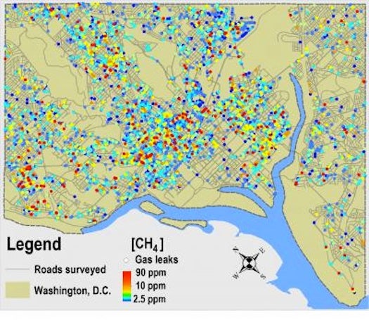 A new study found 5,893 natural gas leaks under the streets of Washington, D.C.