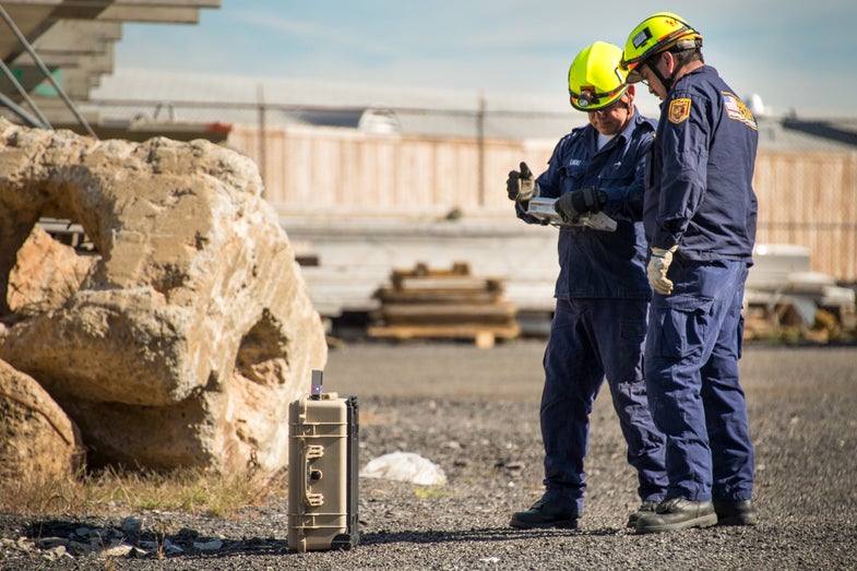 Workers put FINDER to the test at a Virginia training facility in 2013.
