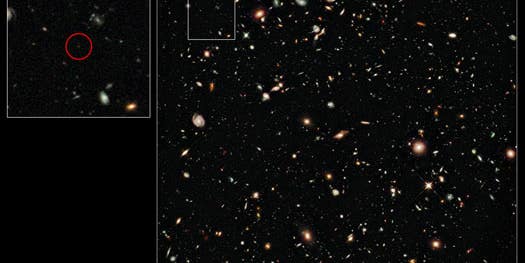 Hubble Glimpses the Most Distant Object Ever Seen, A Galaxy 13 Billion Light Years Away