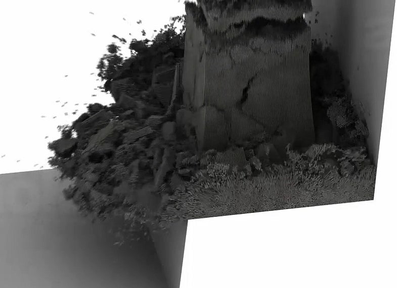 Video: Some Very Impressive Computer-Generated Falling Dirt and Flying Neckties