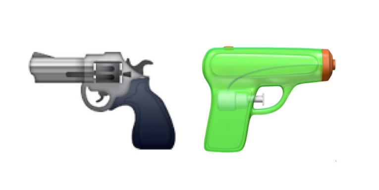 Apple Removes The Gun Emoji, Replaces It With A Squirt Gun
