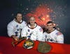 From left to right: Jim Lovell, Thomas “Ken” Mattingly, and Fred Haise.