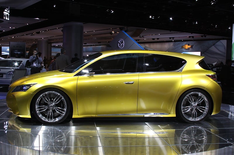 Showing for the first time in North America, Lexus's experiment in styling for a possible compact luxury hybrid.