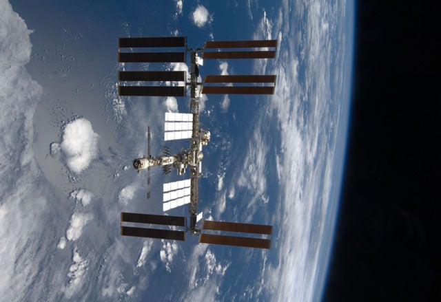 ISS Assembly Mission ULF2 in orbit above the Earth
