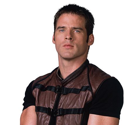 <strong>Last Seen In:</strong> <em>Farscape</em> <strong>Area(s) of Concentration:</strong> cosmology and astrophysics Shot through a wormhole to live, fight, and avoid death with strange aliens who become his new family, John Crichton is a man out of water. Thankfully, he's also a man in leather. First rocking out in a tight white T-shirt and his khaki astronaut jumpsuit, Crichton later opts for the bad-ass black leather togs of a Peacekeeper. I won't get into how hot and uncomfortable such attire must be because, quite frankly, I like the way it makes <em>me</em> hot and uncomfortable. Whether facing down a Scarran with abysmal breath or a really long equation that will finally unlock the secrets of wormholes, Crichton is always ready with a quip or a random pop-culture reference, and I'm always ready to listen, look, and drool.