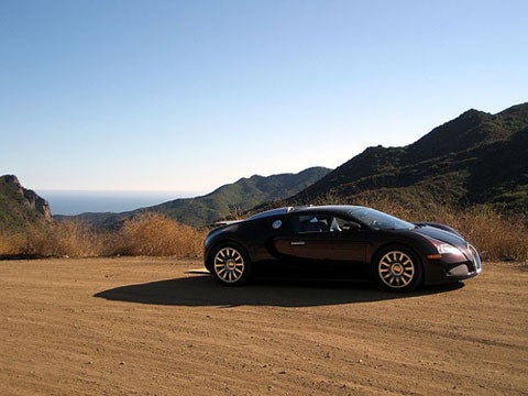 Stopping on Mulholland Drive for pictures-a young kid in a Mustang stopped as well, to admire both views.