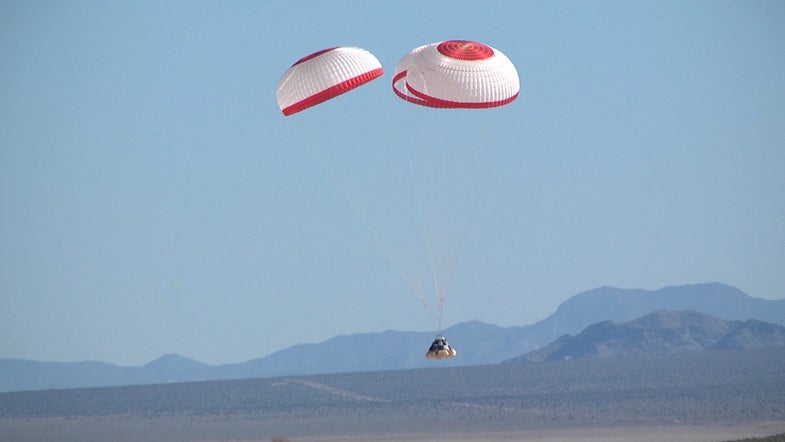 Boeing’s Space Capsule Undergoes First Drop Test
