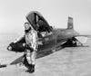 In 1960, as a pilot for the Dryden Research Flight Center, future moon-walker Neil Armstrong wore a full pressure suit during research flights on the X-15 rocket plane. The plane was designed to fly at speeds up to seven times the speed of sound and altitudes up to 50 miles. The program was instrumental in developing later space flight missions, and the pressure suit paved the way for future spacesuit innovation.