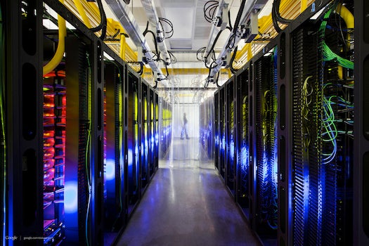 A collection of switches and routers that keep Google's data centers in contact.