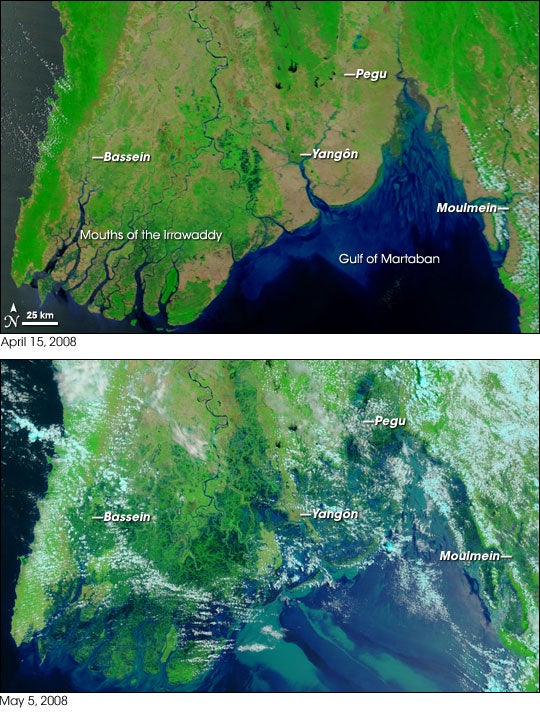 Satellite Images of Devastation in Burma