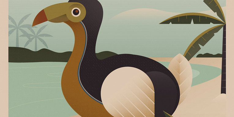 Vintage Style Travel Posters Invite Tourists To See Extinct Animals