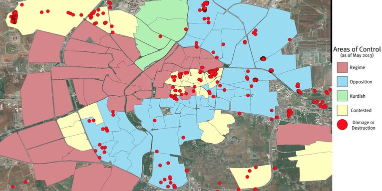 Satellite Photos Map The Destruction In Syria