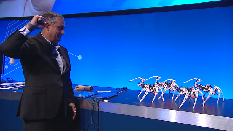 Intel’s CEO Unleashes Gesture-Controlled Spiderbots