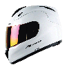 The Gemini visor, built for Akuma motorcycle helmets, darkens at a button-press for instant shade. A one-color LCD inside turns from clear to amber within a tenth of a second. <strong>$180</strong>