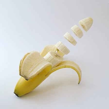 banana cut in pieces