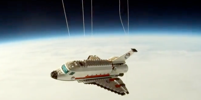 Video: Lego Space Shuttle Lifts Off for the Stratosphere