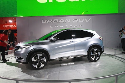 Honda gave a shiny glimpse of a future Fit-based crossover SUV with its prosaically named "Urban SUV Concept."