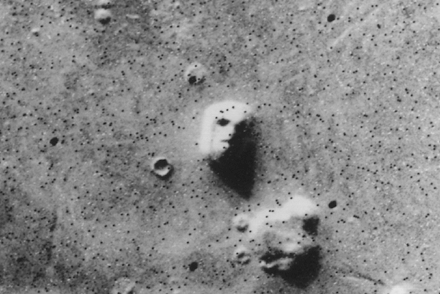 In the 1970s, the Viking mission took this image of a formation in the Cydonia region of Mars that resembled a human face.
