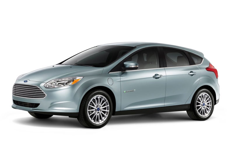 The sleek and stylish five-door hatchback Ford Focus Electric leverages Ford's global C-car platform shared by the gasoline- and diesel-powered Focus models and will offer a miles-per-gallon equivalent better than Chevrolet Volt and competitive with other battery electric vehicles.(01/07/2011)