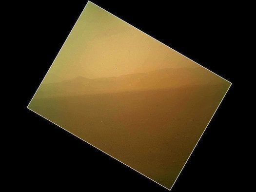 Not long after the first black-and-white photos were beamed back to Earth, Mars rover Curiosity sent this, the <a href="https://www.popsci.com/science/article/2012-08/first-color-image-mars-beamed-back-earth-curiosity-rover/">first color image</a> of the dusty Red Planet, back home. It was taken with Curiosity's Mars Hand Lens Imager, an instrument usually reserved for close-ups but that can be focused on landmarks a long distance away.