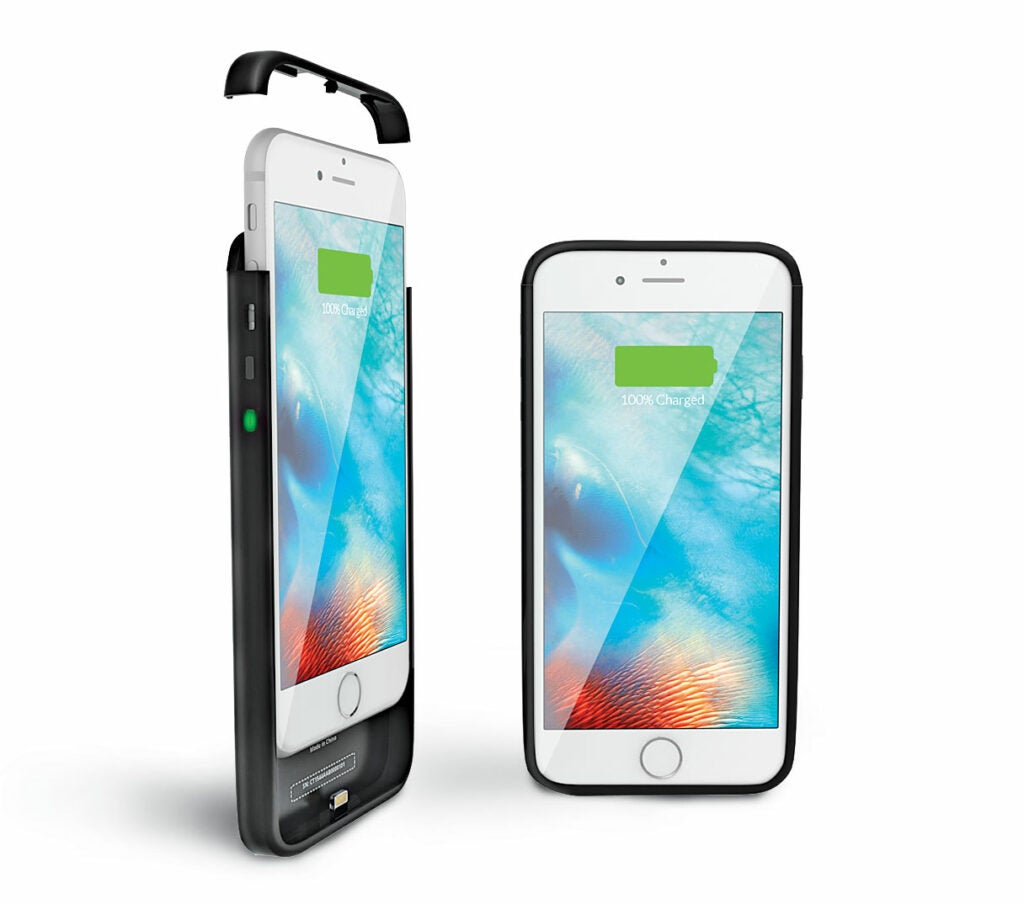 The Thincharge iPhone case protects your phone and adds 100 percent more battery life.