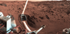 The first really successful robotic exploration of Mars came in 1976, when the Viking 1 and Viking 2 spacecraft, launched the year before, each successfully deposited their landers on the Martian surface via soft landing. The orbiters continued to orbit, measuring atmospheric water vapor and thermally mapping the planet in infrared. On the surface, the landers took 360-degree pictures of the Martian surface, took temperature readings, analyzed soil samples, and otherwise gave planetary scientists the bulk of their body of knowledge of Martian geology and geography that would serve them for the next two decades. Unlike Mars 3, these missions were not short-lived. The entire Viking program wasn't shut down until May of 1983. The Viking 1 lander operated for more than six years on the Martian surface, and even then only ceased function after human error during a software update caused critical parts of its communication programming to be overwritten, terminating its link with Earth. Pictured: the view from Viking 1