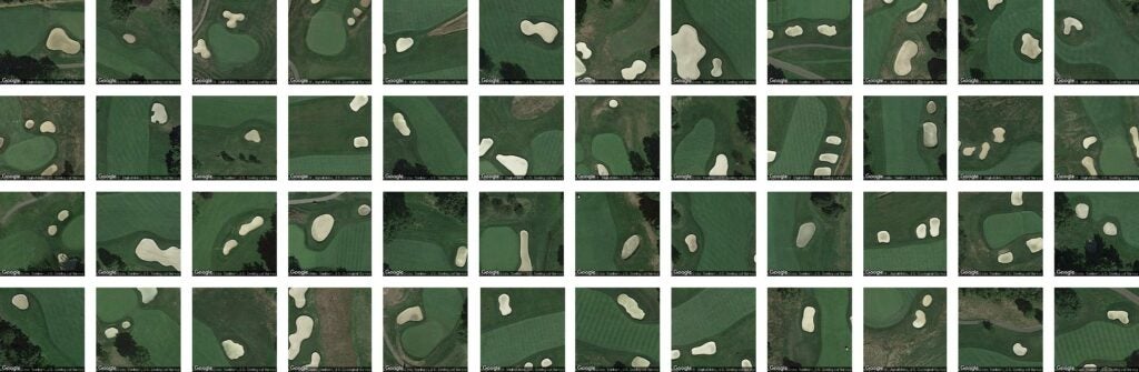 Golf courses on Terrapattern